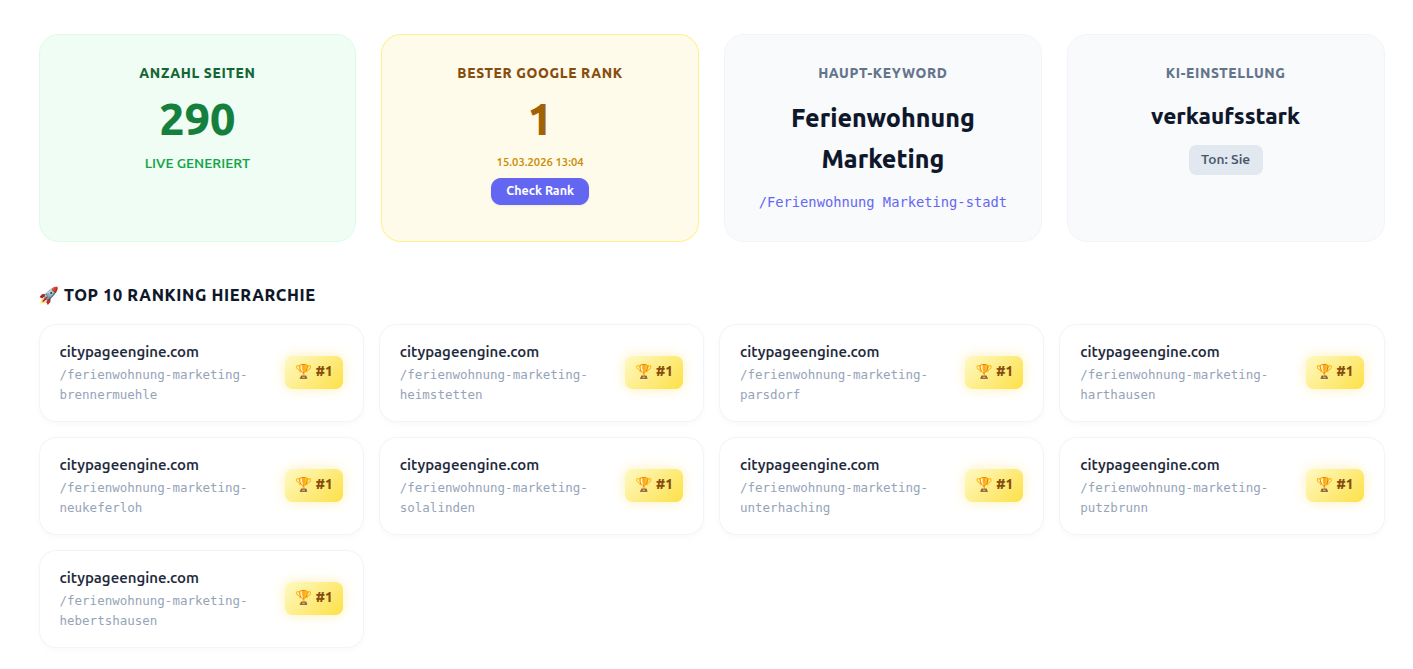 Google Ranking Platz 1 Dachau
